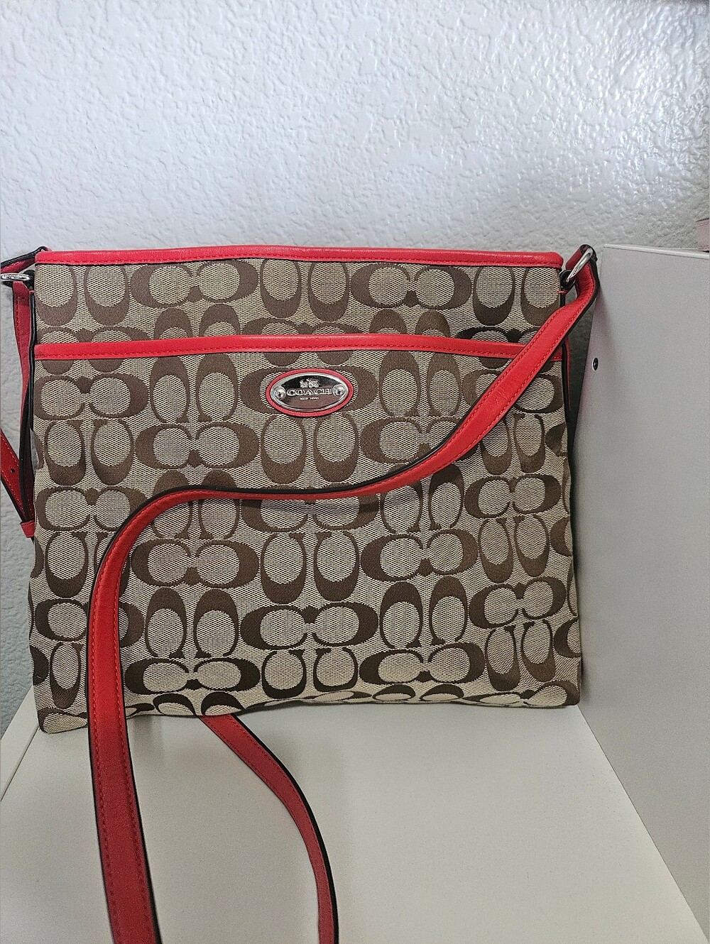 Coach Brown Logo Crossbody